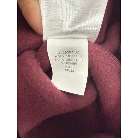 NEW GAP Arch Logo Fleece Hoodie Men M Deep Red Multi Media Loungewear Comfort - Picture 5 of 6